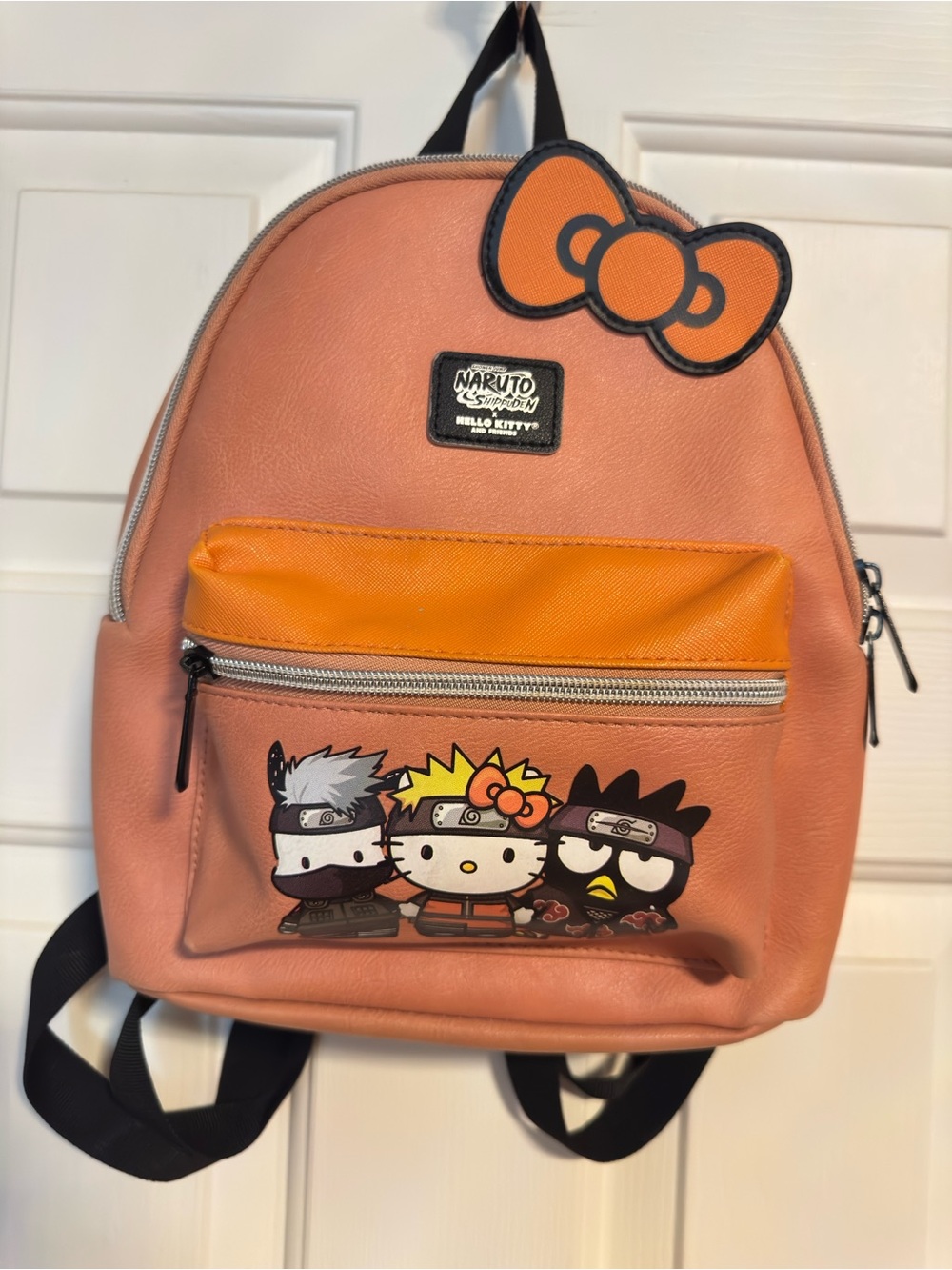 Sanrio Hello Kitty x Naruto Shippuden Women’s Mini Backpack Orange. EUC.